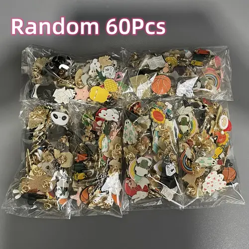 60pcs cute trendy brooch set versatile cartoon pins for neckline decor anti slip design   halloween christmas